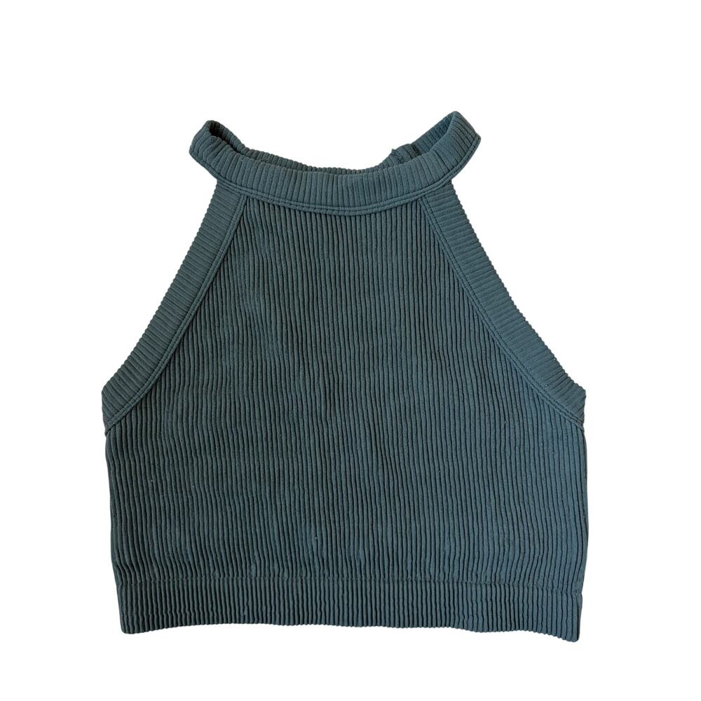 Superchill Seamless High Neck Bra Top (Royal Palm) - Extra Large